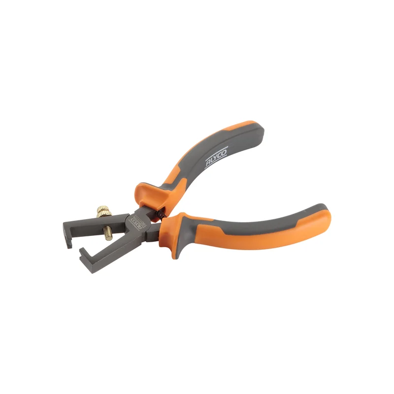 Alicate pelacables de mango naranja y negro