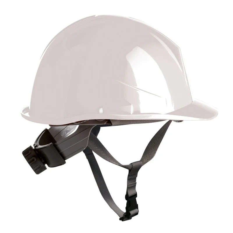 Casco de obra blanco con ruleta de ajuste