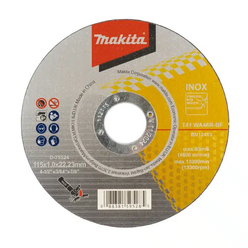 Disco de corte fino Makita de 115 mm para metal e inox