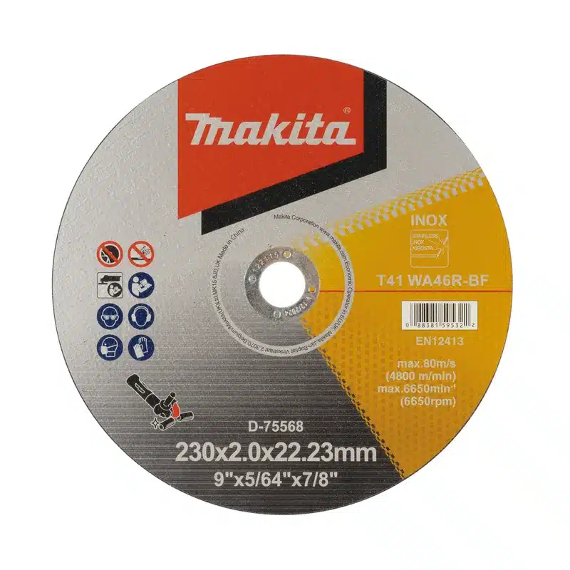 Disco de corte Makita de 230 mm para metal e inox