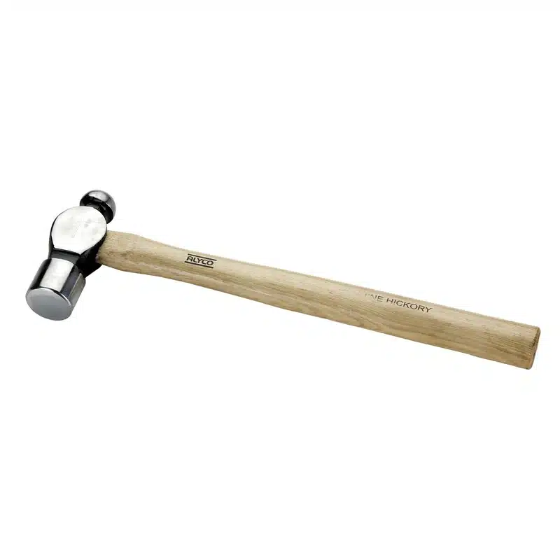 Martillo de bola de 360 g con mango de madera de hickory
