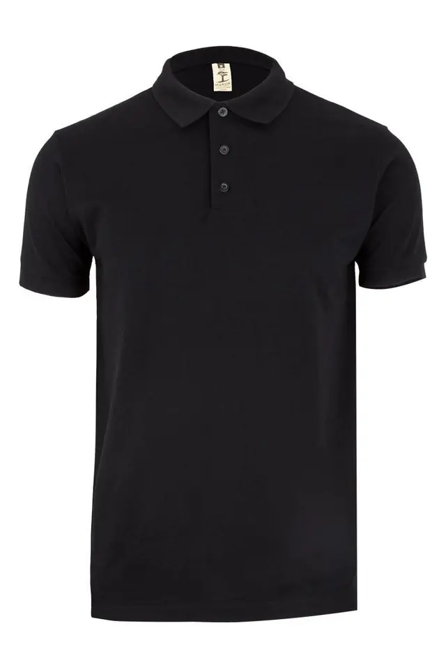 Polo de piqué manga corta Gibson 210 g Mukua MK215CV, negro