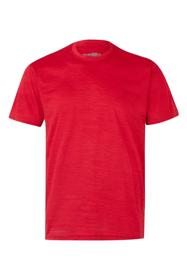 Camiseta técnica jaspeada Velilla 105507, rojo jaspeado