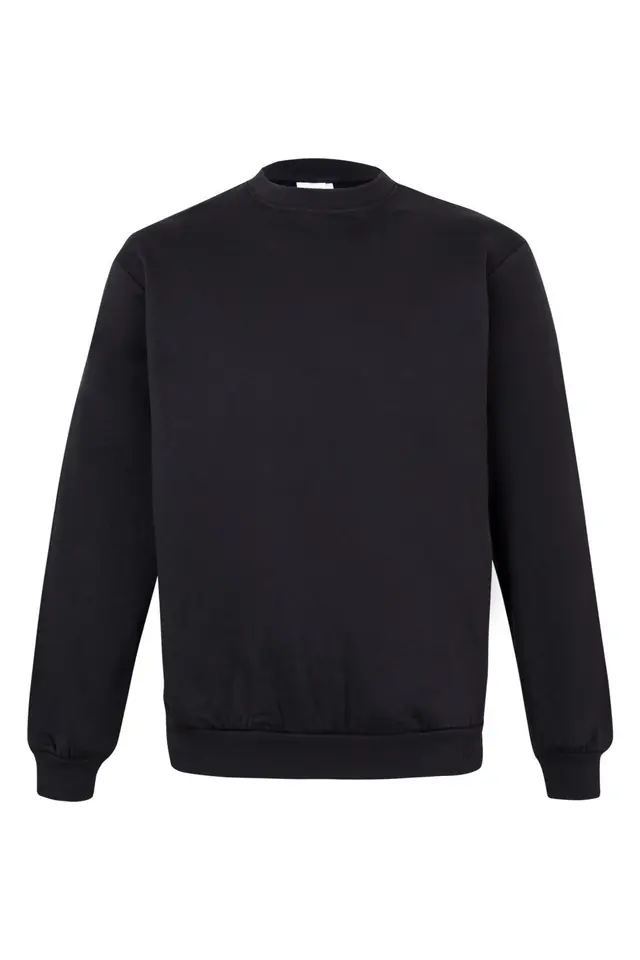 Sudadera de cuello redondo 260 g Velilla 105701, negro