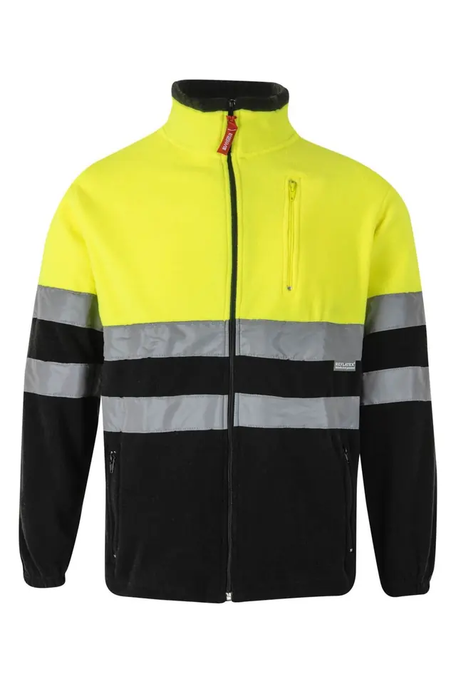 Forro polar de alta visibilidad Velilla 183, negro / amarillo flúor