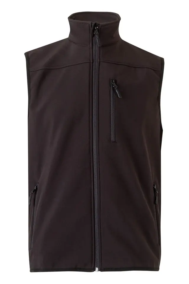 Chaleco soft shell con forro polar Velilla 205905, negro