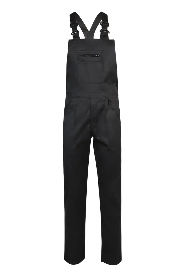 Peto de sarga con tirantes elásticos Velilla 290, negro