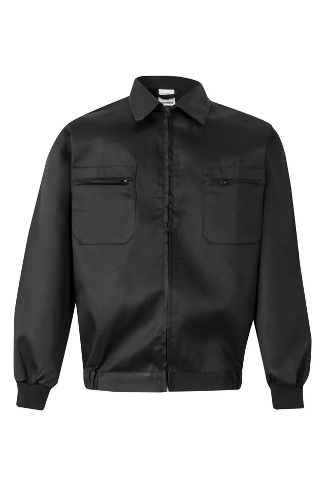 Cazadora básica de sarga 190 g Velilla 61601, negro