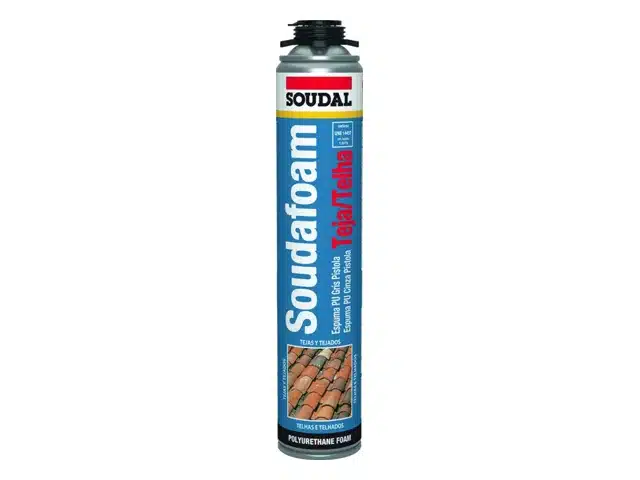 Espuma Tejas · pistola Soudal 750 ml