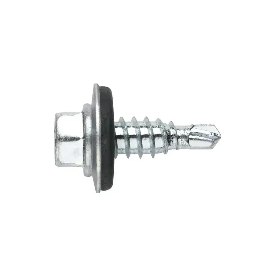 Tornillo autotaladrante hexagonal con arandela EPDM