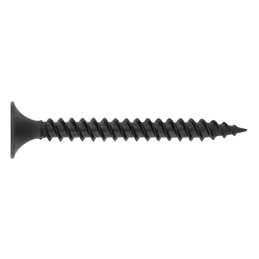 Tornillo de placa de yeso fosfatado, de cabeza trompeta y rosca fina