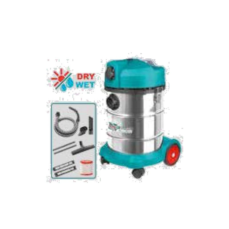 Aspirador de sólidos y líquidos TOTAL de 1.400 W y 30 litros