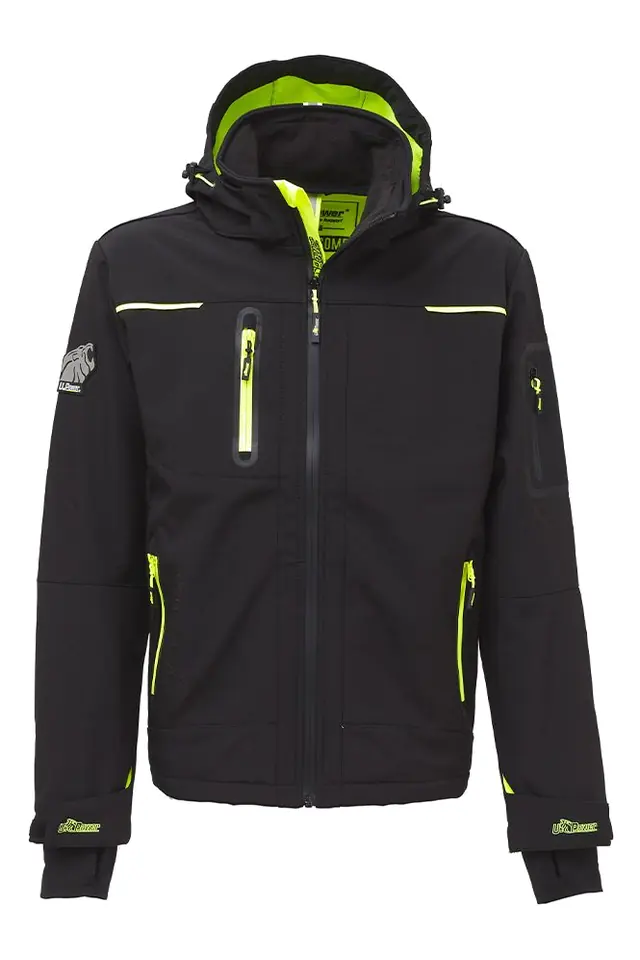 Chaqueta softshell forrada Space U-Power WFU187, negro